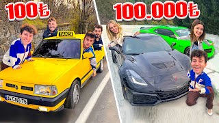 100 TL VS 100000 TL YOLCULUK RoadTrip [upl. by Jos]