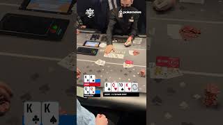 FINAL TABLE QQ VS KK SET VS   WSOPC Playground shorts wsop [upl. by Anawit]