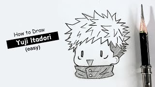 How To Draw Yuji Itadori Cute  Step By Step  Jujutsu Kaisen  Easy Drawing [upl. by Elraet]