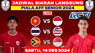 JADWAL SIARAN LANGSUNG PIALA AFF 2024 HARI INI LIVE RCTI  SABTU 14 DES 2024  INDONESIA VS VIETNAM [upl. by Francesca]