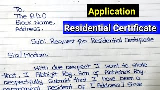 Application to The BDO for residential certificate  Application for Residential Certificate [upl. by Stodder]