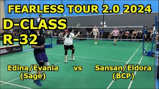 Edina EmanuelaMaria Evania D SAGE vs Puspa Sanjaya WEldora Widjaja BCP Fearless Tournament [upl. by Nohs659]