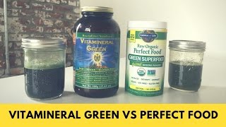 Vitamineral Green Vs Perfect Food [upl. by Aivonas184]