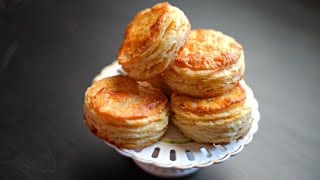 15 Minutes Quick Flaky Puff Pastry Dough Less Butter Flaky Pastry Bites  Quick Puff Pastry Bites [upl. by Naiditch]