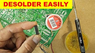 1025 How to desolder using desoldering wick  braid [upl. by Otreblaug140]