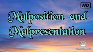 Malposition and Malpresentation [upl. by Alokin718]