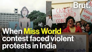 When Miss World contest faced violent protests in India [upl. by Tnomyar]