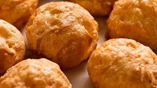 Gougeres  French Cheese Puffs Appetiser [upl. by Anoik]