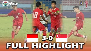 🔴 FULL HIGHLIGHT INDONESIA U16 VS SINGAPURA U16  PIALA AFF U16 2024 [upl. by Sergias]