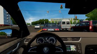 2019 Skoda Octavia VRS  City Car Driving  Steering Wheel Gameplay [upl. by Russell]