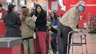 WET Fart Prank Fat Old Man Farts On The People Of Target [upl. by Nofets]