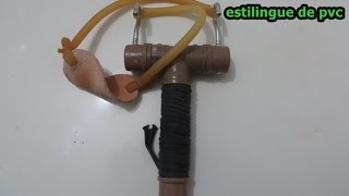 como fazer um estilingue de pvc pvc slingshot [upl. by Knarf553]