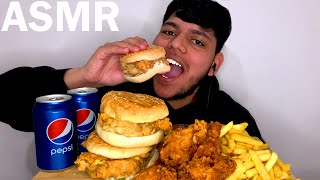 DIXY CHICKEN BURGERS amp SIZZLER WINGS MUKBANG ASMR UK ¦ REAL EATING SOUNDS [upl. by Aleacim]