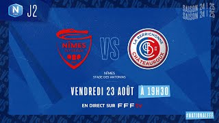 J2 I Nîmes Olympique vs LB Châteauroux en replay 10 I National FFF 20242025 [upl. by Sitoiganap]