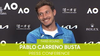 Pablo Carreno Busta Press Conference 3R  Australian Open 2022 [upl. by Hawger]