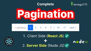 Build Custom Pagination in React JS  Pagination with API call  MERN pagination in react js [upl. by Nothsa]