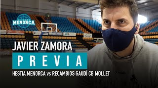 PREVIA · Declaraciones Javier Zamora partido Hestia Menorca vs Recambios Gaudí CB Mollet [upl. by Huei45]