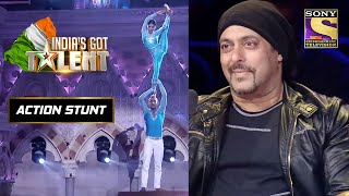 इस Act के Stunts लगे Salman Khan को Phenomenal  Indias Got Talent Season 7  Action Stunt [upl. by Kaczer]