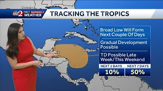 Tropical wave in Caribbean now has 50 chance of formation NHC says [upl. by Netsew]