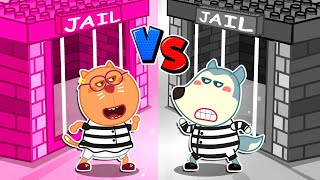 🔴 LIVE Black vs Pink  Prison Escape Challenge by Wolfoo  Wolfoo Family [upl. by Lukin]