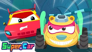 Race Car Cartoon  The Mini Car Chase  Kids Cartoon amp Song  Super Car Rhymes [upl. by Angelica]