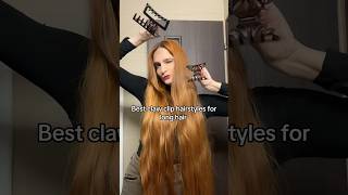 1 claw clip 3 hairstyles hairstyle longhairstyle hairtok clawcliphairstyles hairgrowth [upl. by Magnus947]