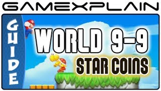 New Super Mario Bros U  Superstar Road9 Follow That Shell Star Coins Guide amp Walkthrough [upl. by Keli]