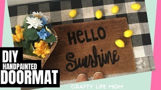 DIY Doormat  Stencil personalized doormat  and Free SVG cut file [upl. by Noret]