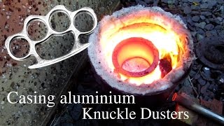 Casting metal knuckle dusters lost foam method [upl. by Kepner]