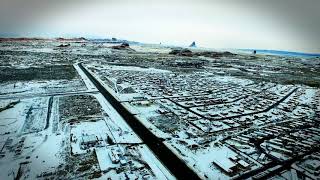 Drone Snow over Kayenta AZ [upl. by Nhguavahs]