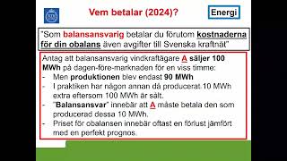 Orsaker till och kostnader för systemtjänster – Del 2 Vem betalar [upl. by Dang]