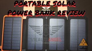 Stealth Angel Portable Solar Power Bank Gear Review [upl. by Angelika931]