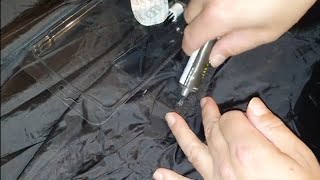 using seam seal and tenacious tape to repair the inner part off the Snugpak Scorpion 3 tent [upl. by Ingelbert378]