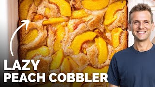 Lazy Peach Cobbler  Super Easy Cobbler Recipe [upl. by Sydney962]