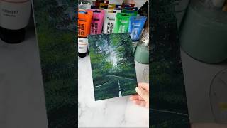 Forest Road tree 🌳 aestheticpainting arcylicpainting canvasart [upl. by Raynard880]