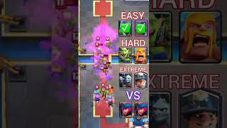 Firecracker Vs Easy Hard Extreme Cards clashroyalememes games supercell gaming clash gameplay [upl. by Tima700]