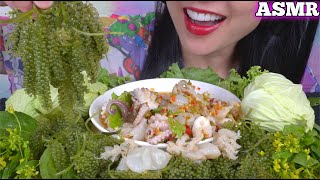 ASMR SATISFYING CRUNCH SEAGRAPES  JELLY FISH  SEAFOOD SAUCE EATING SOUNDS NO TALKING  SASASMR [upl. by Arjun522]