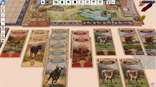 GWT Great Western Trail  solo playthrough vs 3 bots 2nd edition standard game [upl. by Wunder418]