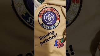 I have recently been sewing a lot of patches on Cub Scout uniforms and for a Veterans group sewing [upl. by Atnoled]