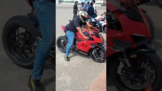 Ducati panigale v4 💥 arrow exhaust 💥 ducatisuperbikesuperbikesoundbikesoundsubscribe [upl. by Sulakcin510]