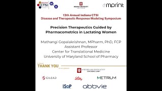 13th Annual DTRMPS Precision Therapeutics Guided by Pharmacometrics in Lactating Women [upl. by Lenahs212]