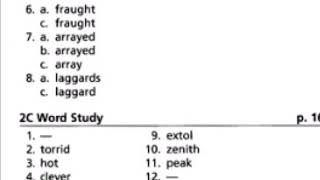 Wordly Wise Book 9 Lesson 2 AB  CD AND E ANSWERS [upl. by Nrubyar]