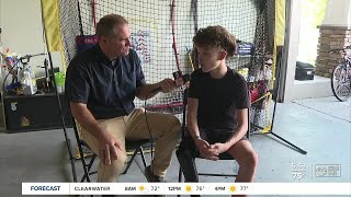 Young baseball player with prosthetic leg recognized nationally by Shriners Childrens [upl. by Fara]