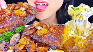 ASMR RIBEYE STEAK AND CHEESY BAKED POTATO  ASMR Phan [upl. by Naniac557]