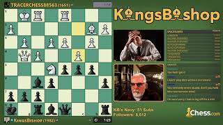 TRACERCHESS88563 vs KingsBishop  Game 1  Viewer Challenges [upl. by Ruddy]