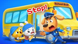 Sheriff Teaches School Bus Rules  Safety Tips  Kids Cartoon  Sheriff Labrador  BabyBus [upl. by Telracs]