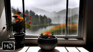 Rain Sound On Window with Thunder SoundsㅣHeavy Rain for Sleep Study and Relaxation Meditation [upl. by Nnaerb]