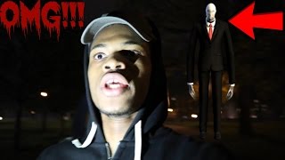 HUNTING FOR SLENDERMAN WE FOUND HIM AND HE CHASED US [upl. by Gyimah]