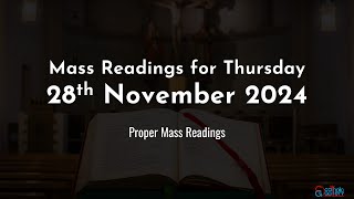 Catholic Mass Readings in English  November 28 2024  Proper [upl. by Rfinnej]