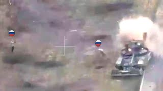 Javelin ATGM Destroys a Russian T72 tank in the Kursk region [upl. by Bhatt]